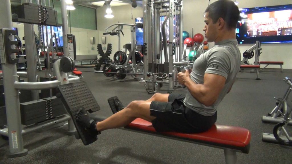 seated row gym exercise